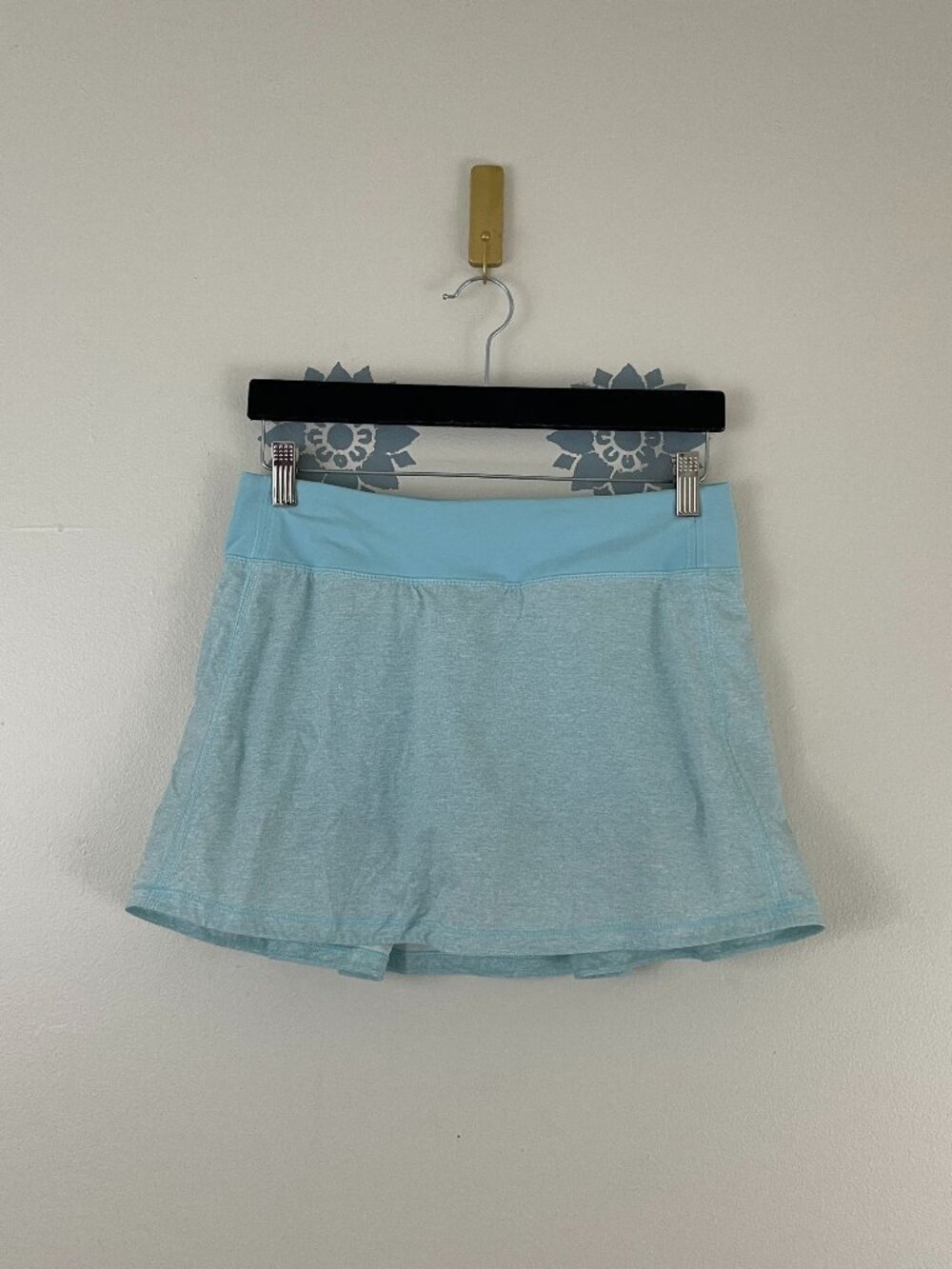 Lululemon Pace Rival Skirt No Panels Heather Lux Multi Icing Blue Size 6 Tall